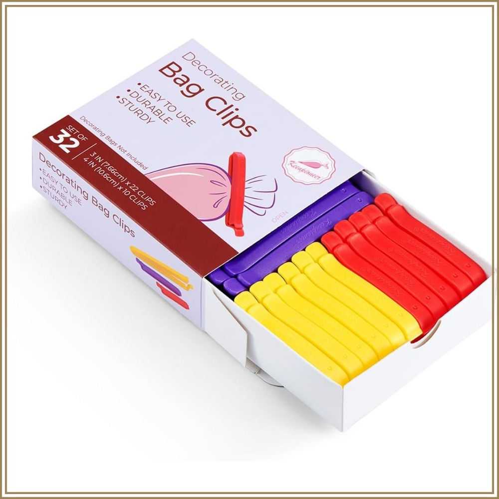 Food Storage Reusable Bags - 32 Pack Bag Sealing Clips, 3