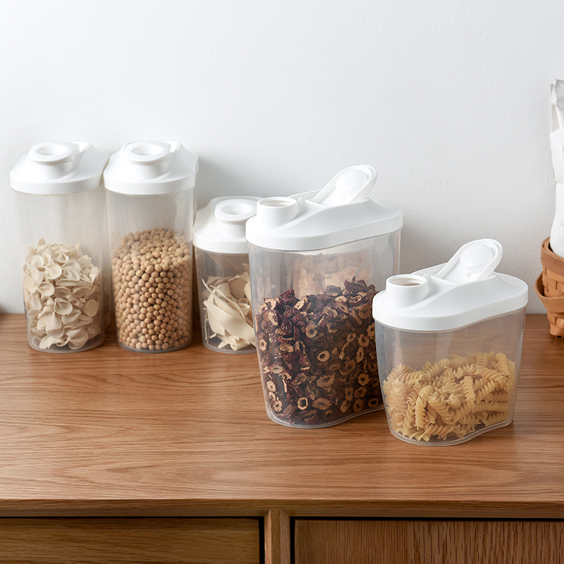 Airtight Cereal Jar - 1/1.5L Household Kitchen Grain Storage Jar,