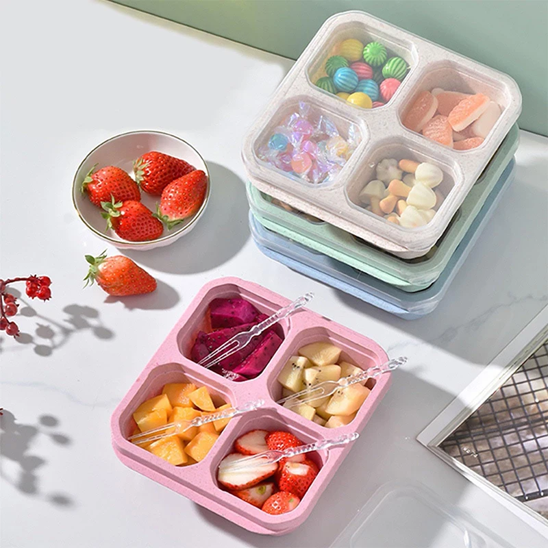 Food Storage Safe - 4 Grids Food Storage Box Portable