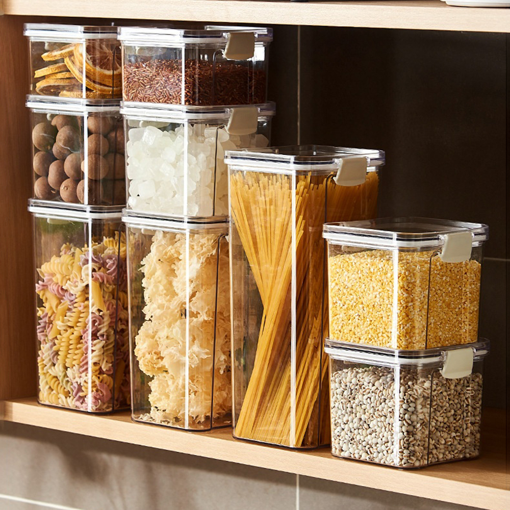 Airtight Cereal Jar - Sealed Jars For Kitchen Storage Box
