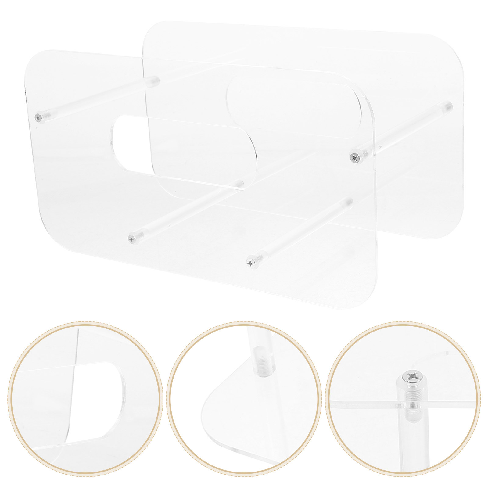 Food Storage In Cabinets - Acrylic Plate Rack Transparent Space Saving