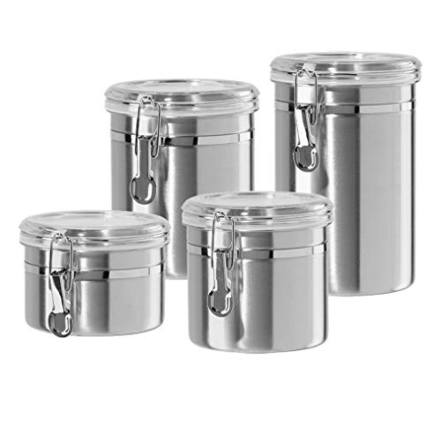 Set Food Storage - Set of 4 Stainless Steel Kitchen