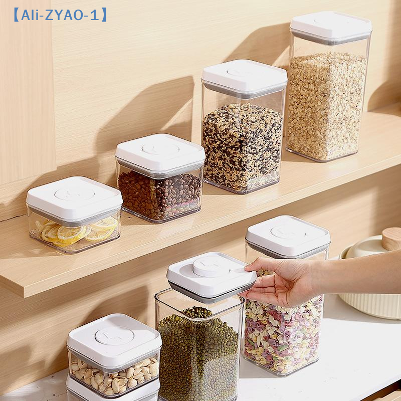 Airtight Cereal Jar - 【ZYAO-1】1Pcs Cereal Container Kitchen Press-down Airtight