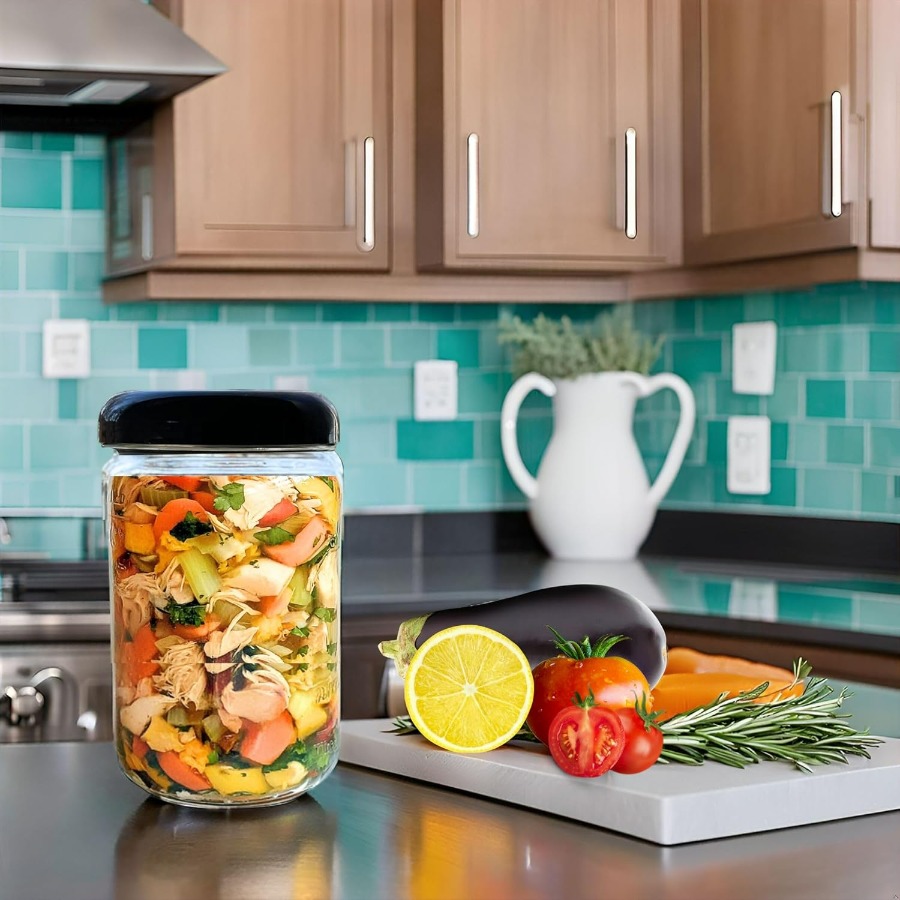 Mason Jars - 32 oz Glass Stora - Mason Jar Wide Mouth ulasan dan harga