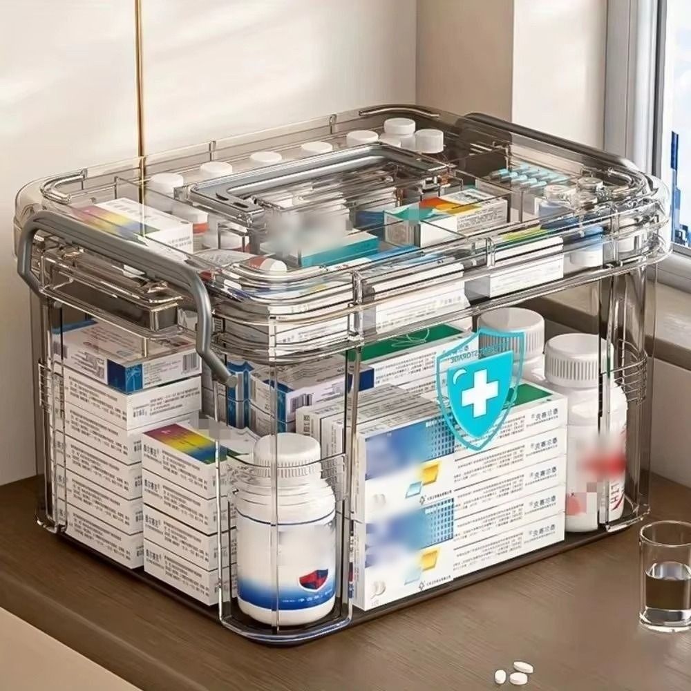 Portable Double Layers Medicin - Food Storage Emergency ulasan dan harga