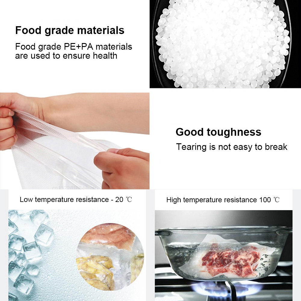 100PCS Vacuum Packaging Bags F - Food Storage Vacuum ulasan dan harga