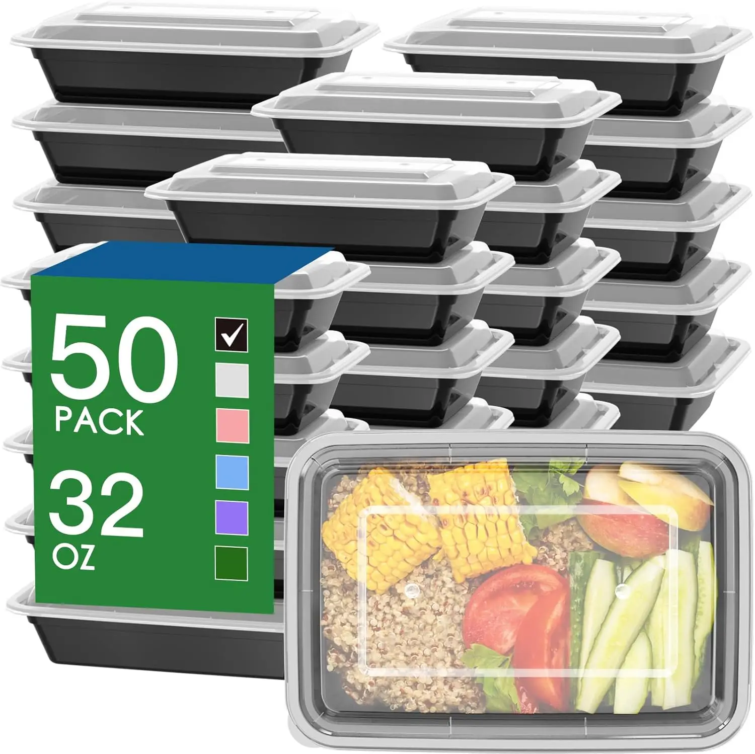 50 Pack (100-Piece) 32 oz Meal - Food Storage Safe ulasan dan harga
