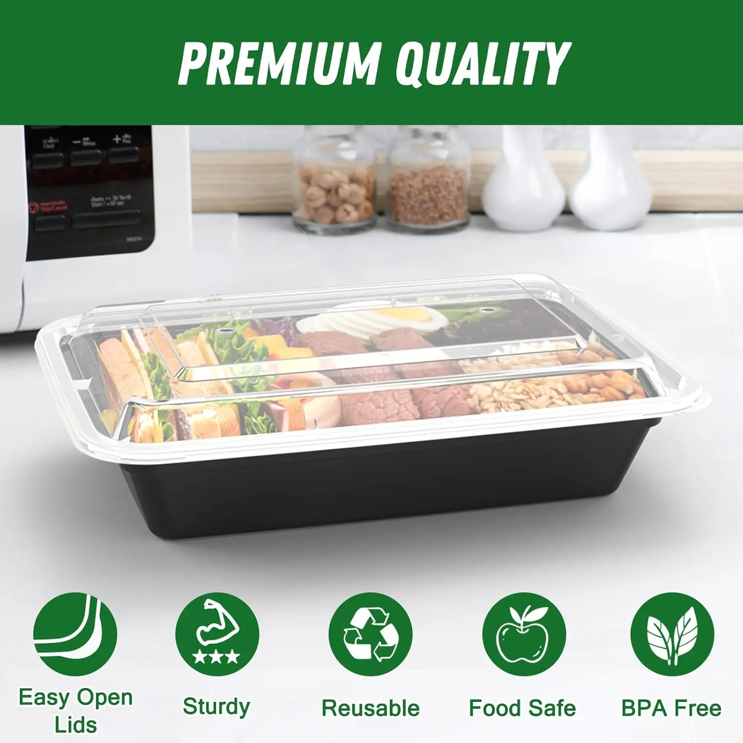 50 Pack (100-Piece) 32 oz Meal - Food Storage Safe ulasan dan harga