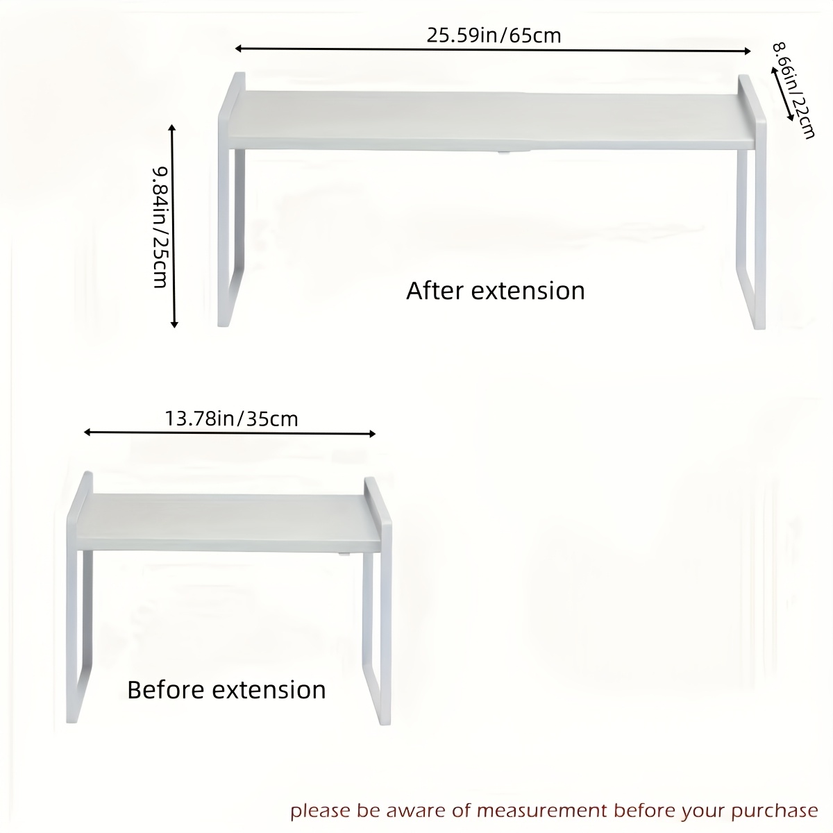 Adjustable&Extendable Metal Ca - Food Storage In Cabinets ulasan dan harga