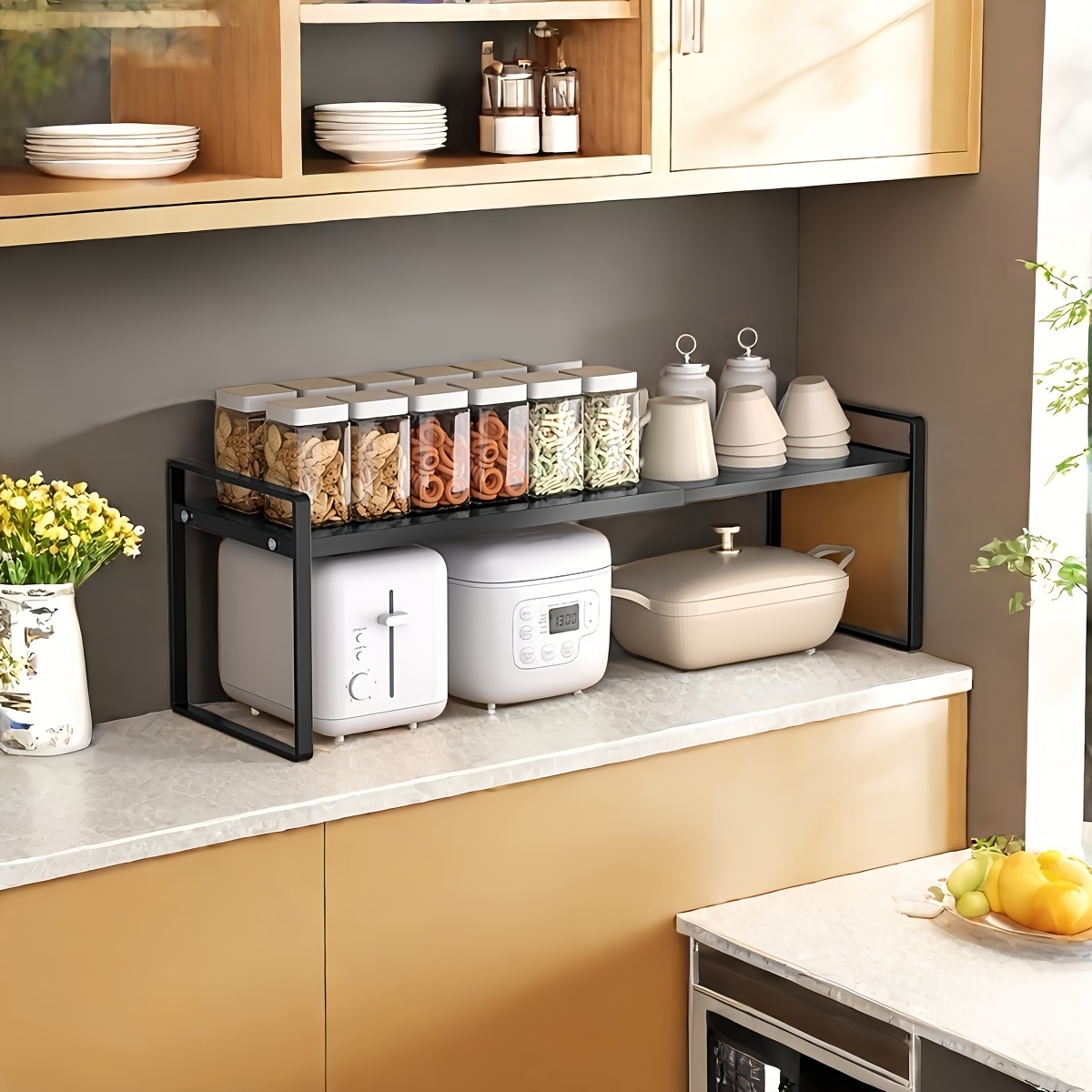 Adjustable&Extendable Metal Ca - Food Storage In Cabinets ulasan dan harga