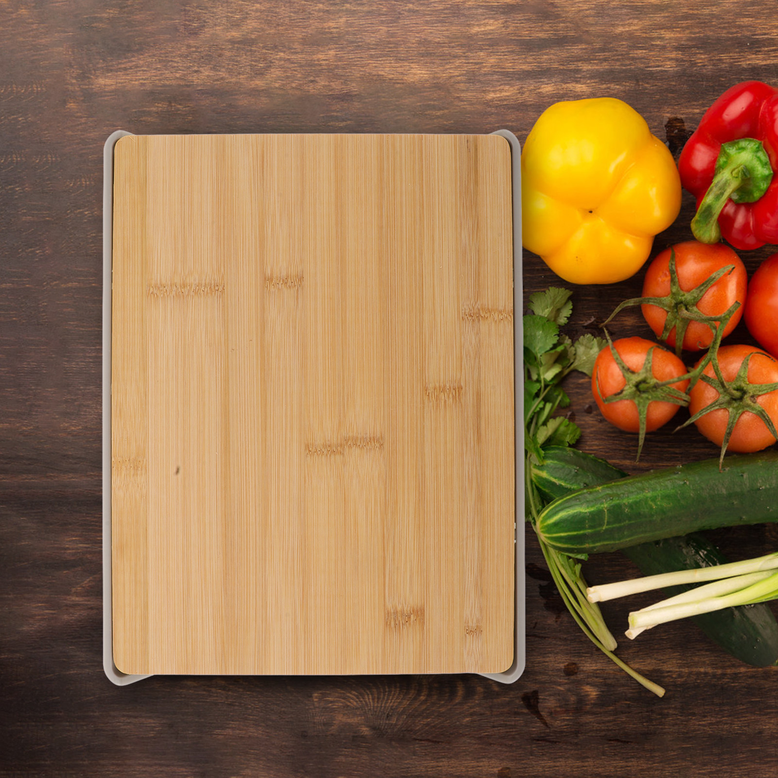 Bamboo Cutting Board with Pull - Food Storage And ulasan dan harga