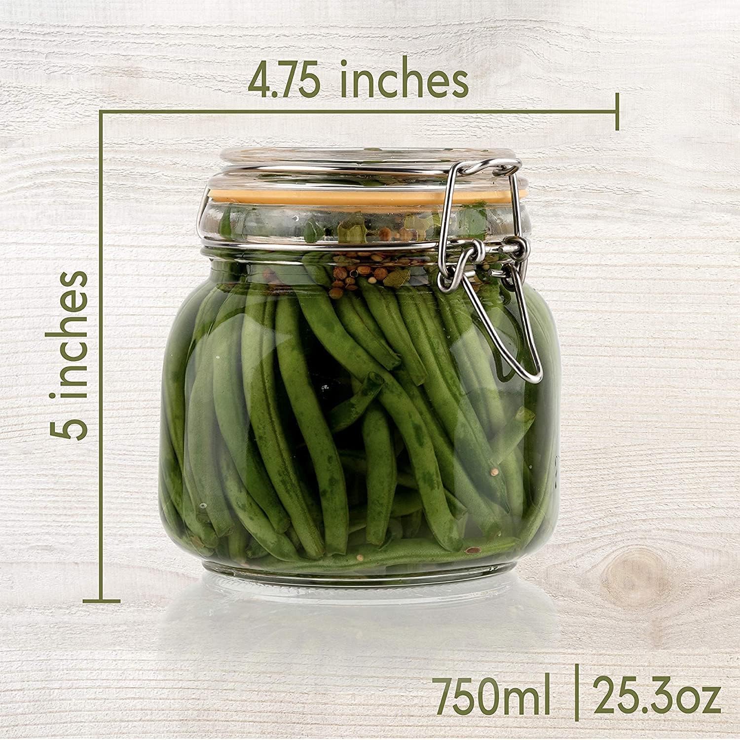 Hovico 25 oz Glass Jars With A - Mason Jar Wide Mouth ulasan dan harga