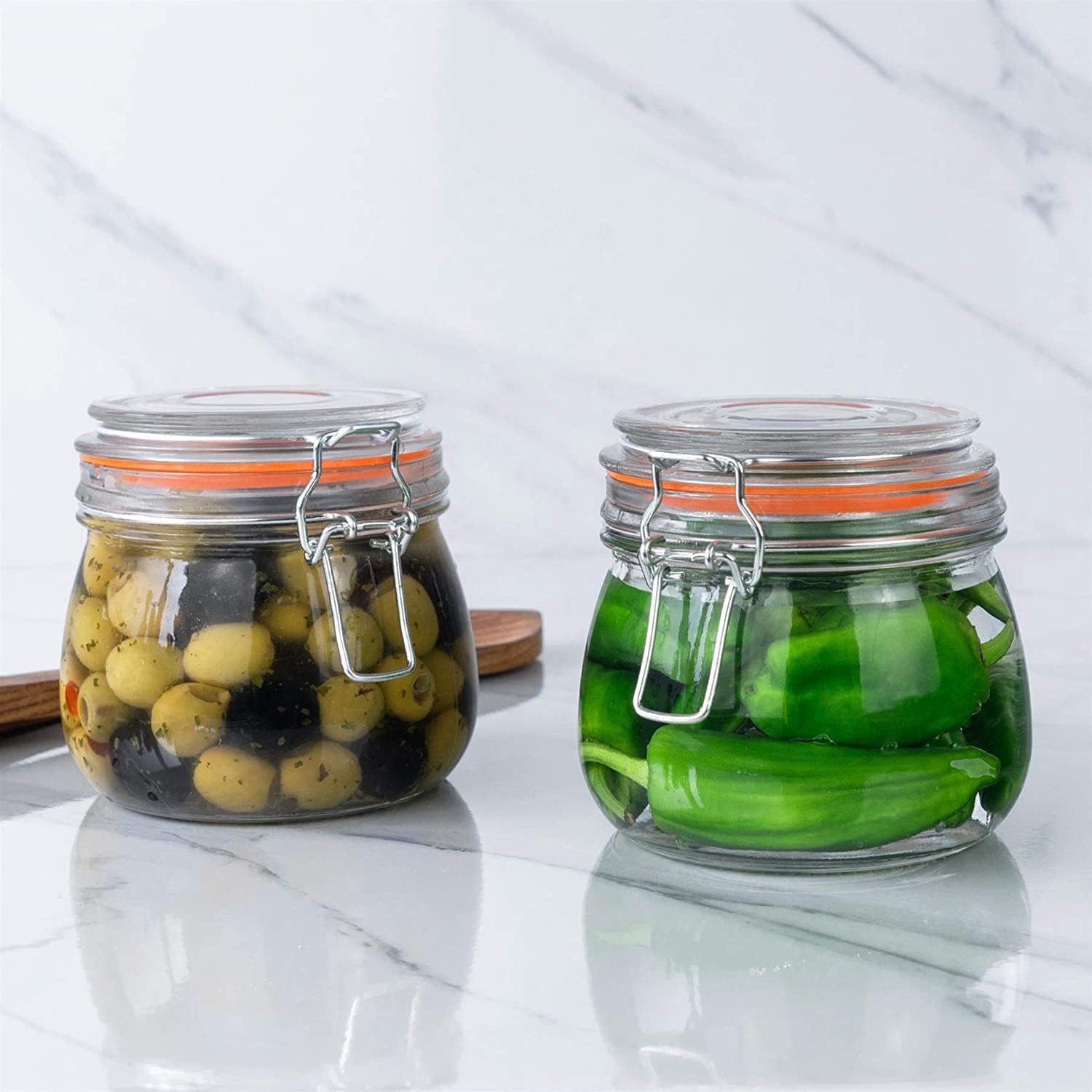Hovico 25 oz Glass Jars With A - Mason Jar Wide Mouth ulasan dan harga