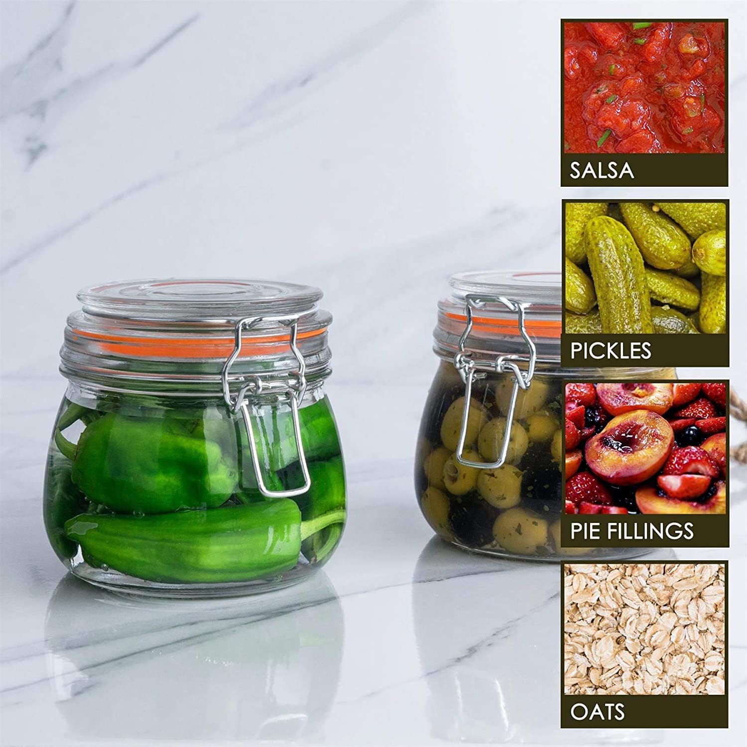 Hovico 25 oz Glass Jars With A - Mason Jar Wide Mouth ulasan dan harga