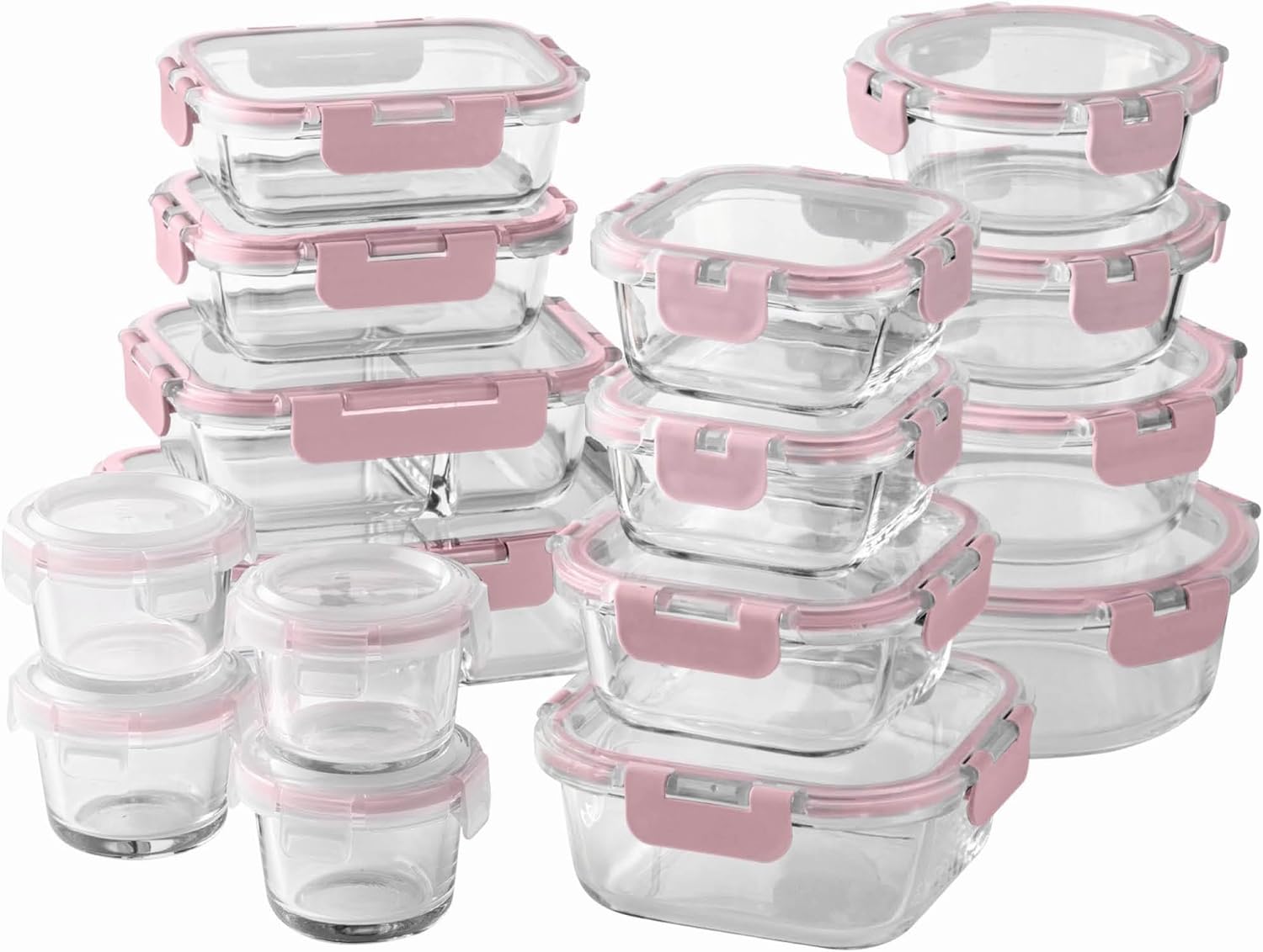 32-Pc Borosilicate Glass Food  - Food Storage Prep Containers ulasan dan harga