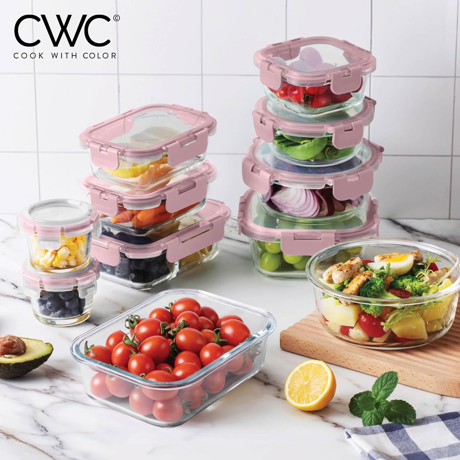 32-Pc Borosilicate Glass Food  - Food Storage Prep Containers ulasan dan harga