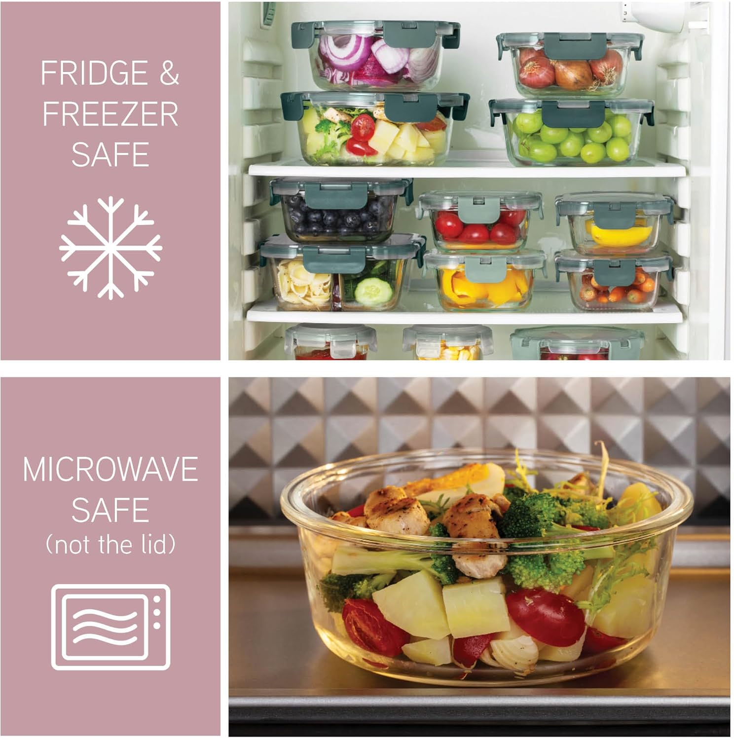 32-Pc Borosilicate Glass Food  - Food Storage Prep Containers ulasan dan harga