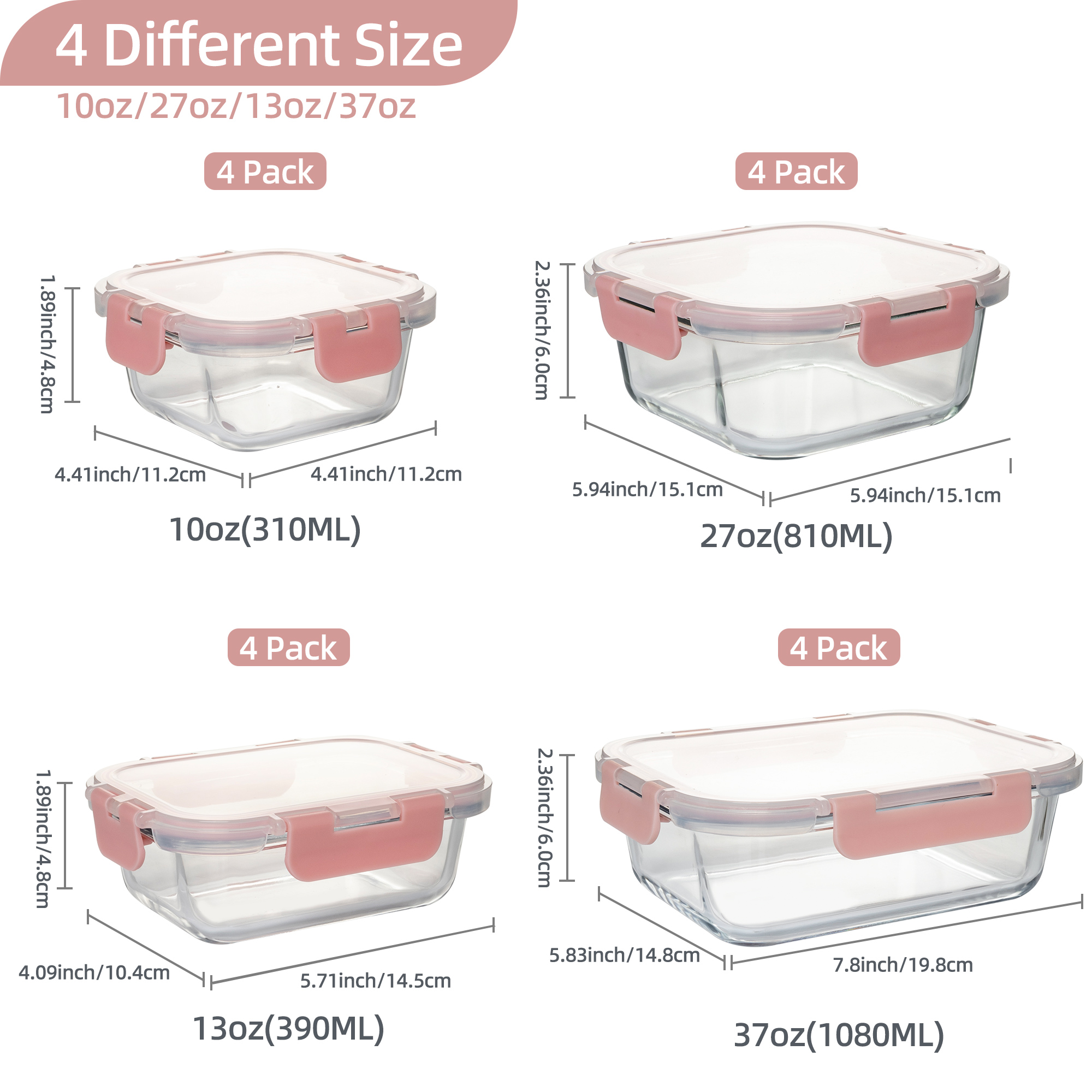 16-Piece Glass Food Storage Co - Food Storage Safe ulasan dan harga
