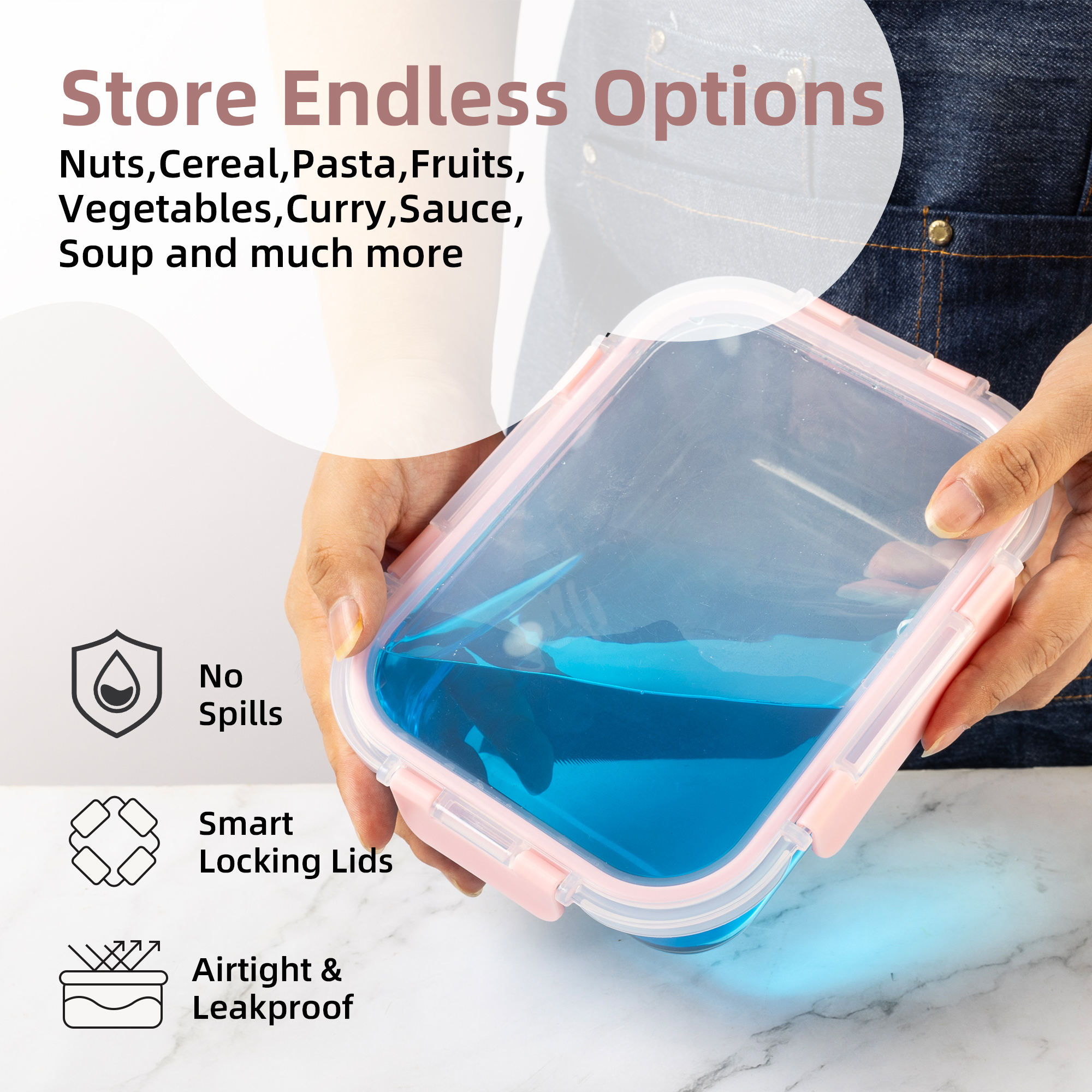16-Piece Glass Food Storage Co - Food Storage Safe ulasan dan harga