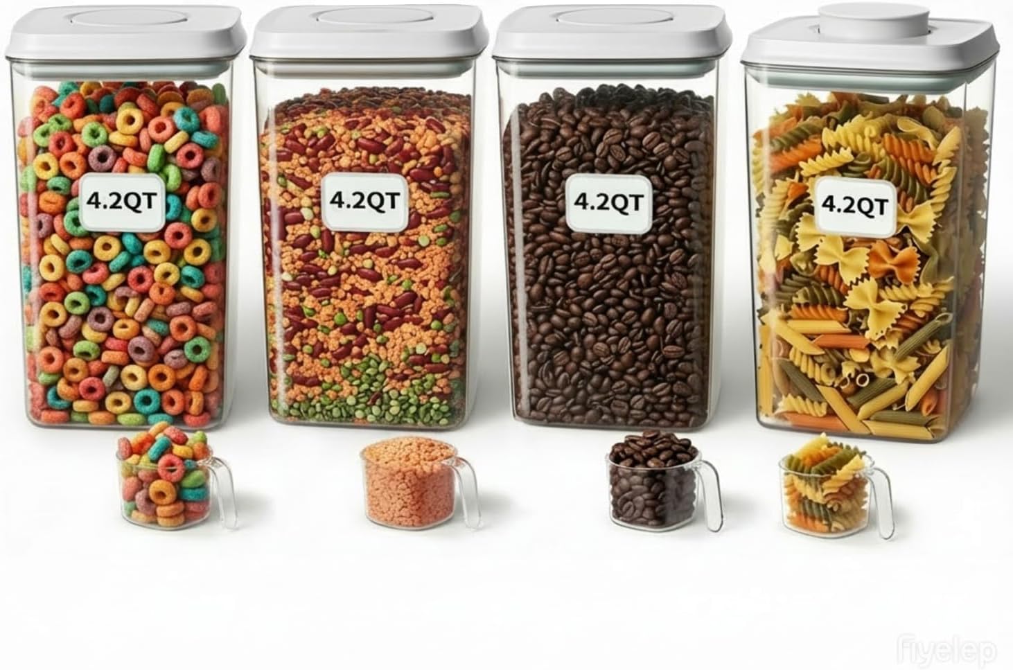 4 Pcs Large Pop Airtight Food  - Set Food Storage ulasan dan harga