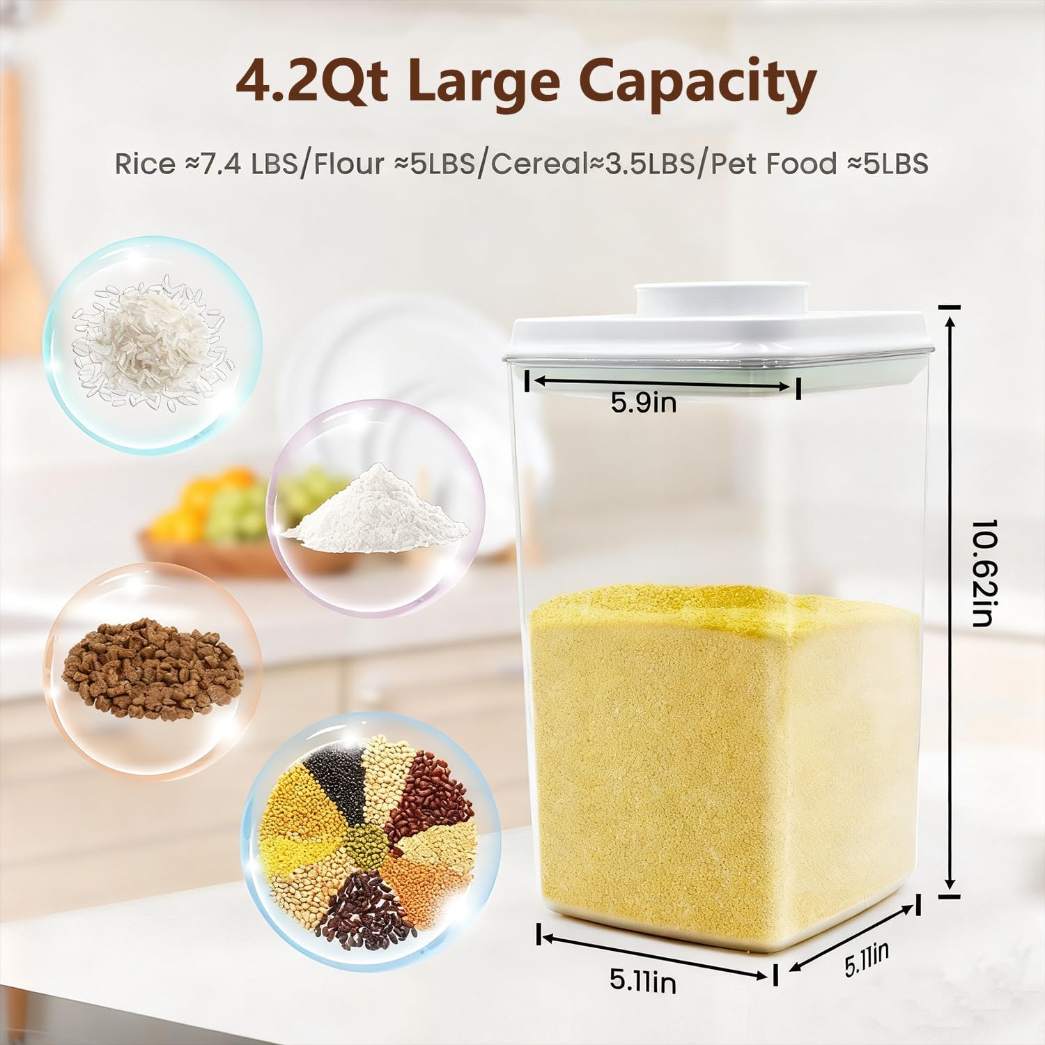 4 Pcs Large Pop Airtight Food  - Set Food Storage ulasan dan harga