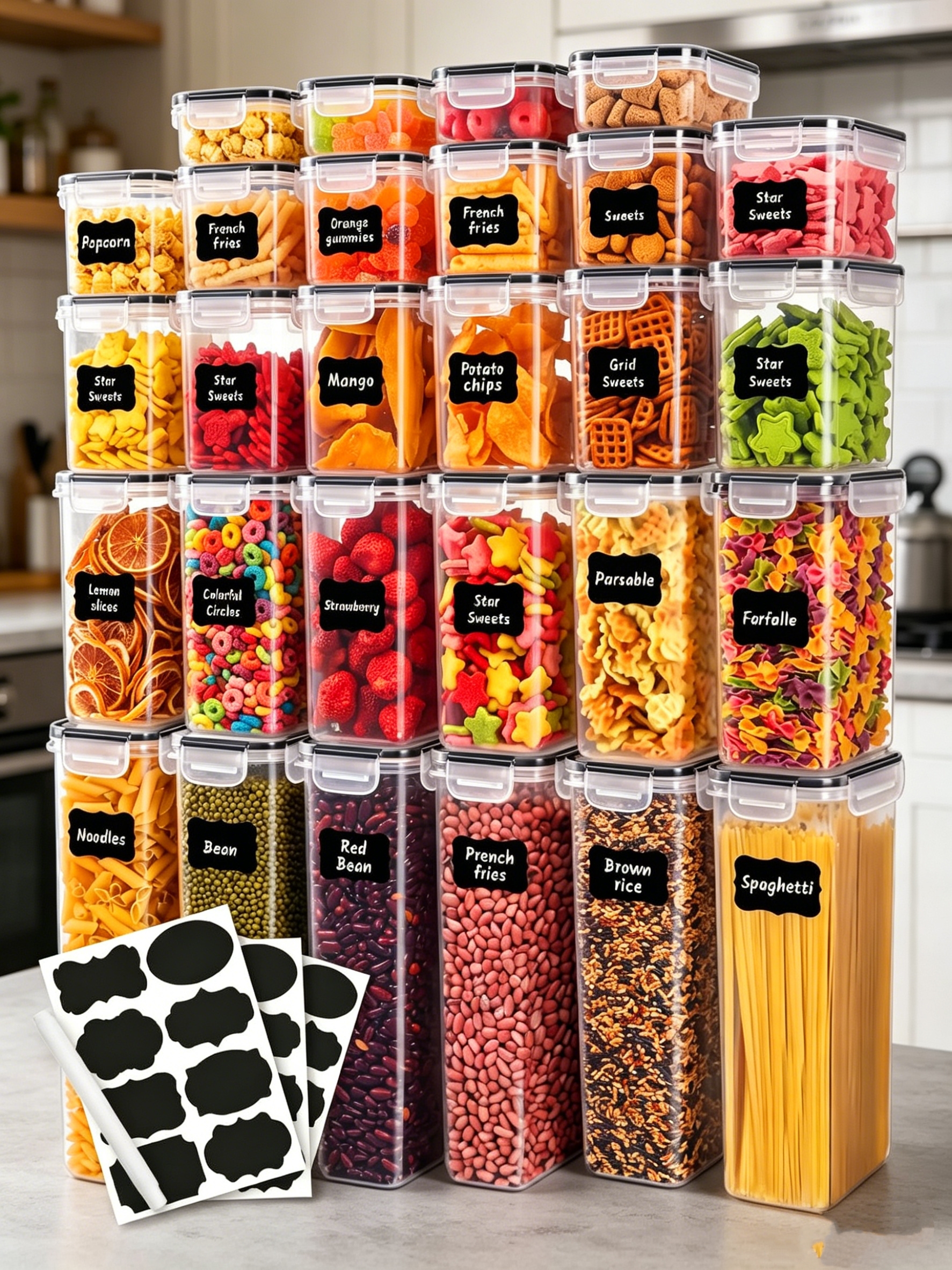 36PCS-Closed food storage cont - Food Storage Safe ulasan dan harga