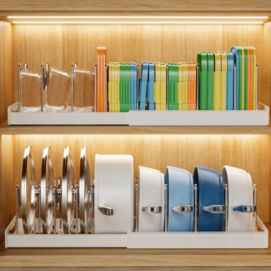 Pots and Pans Organizer for Un - Food Storage In Cabinets ulasan dan harga