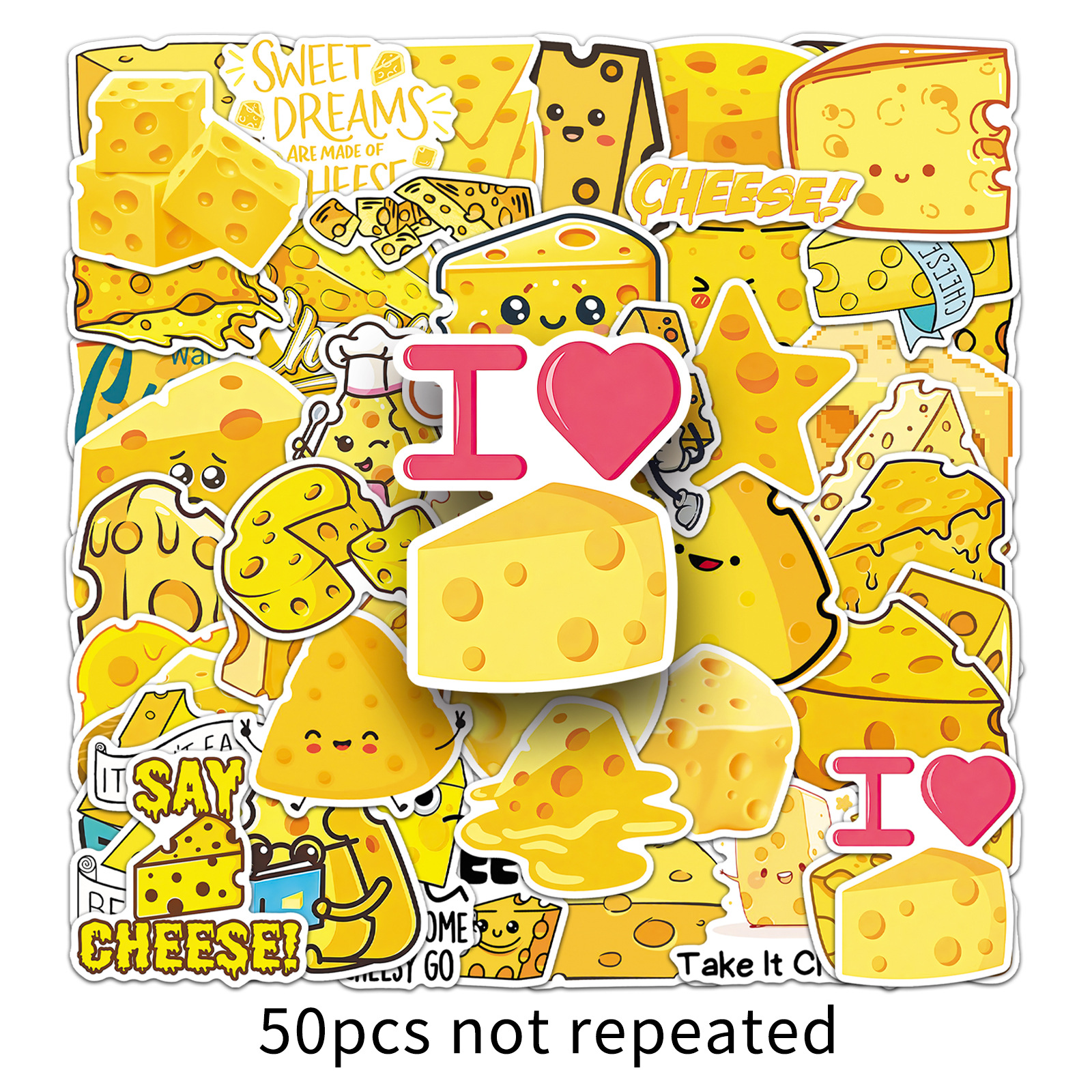 50 PCS Cartoon Cheese Food Doo - Food Storage In Cabinets ulasan dan harga