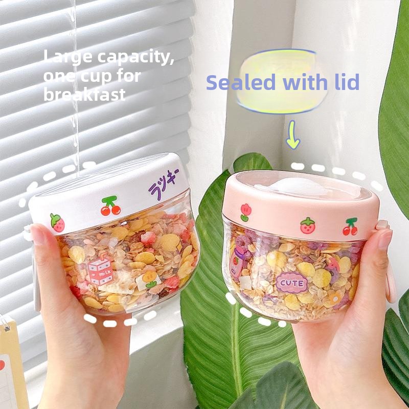 Overnight Oats Cup Portable Wi - Mason Jar Wide Mouth ulasan dan harga