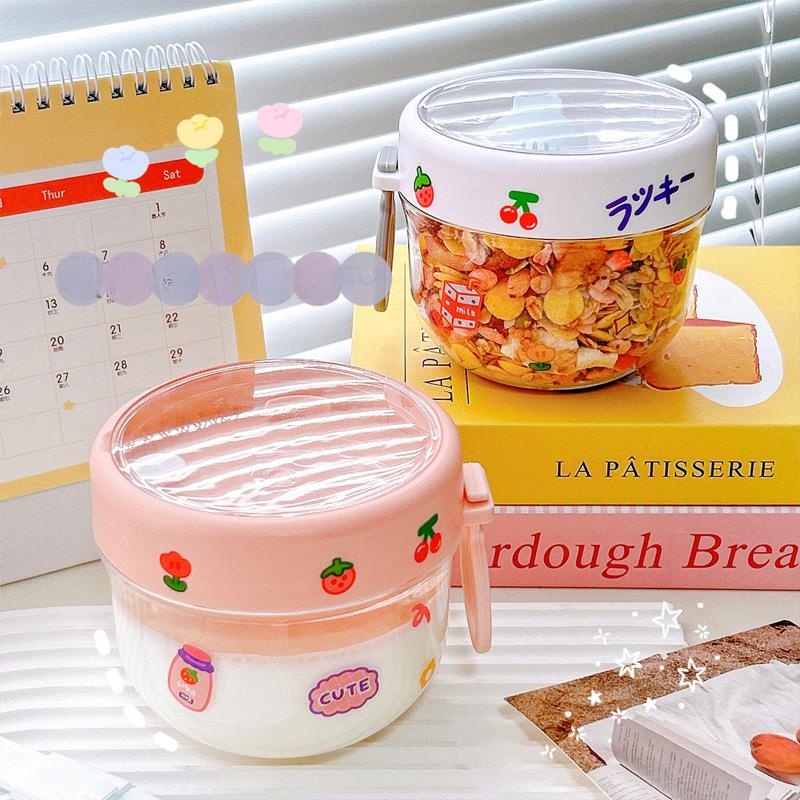 Overnight Oats Cup Portable Wi - Mason Jar Wide Mouth ulasan dan harga