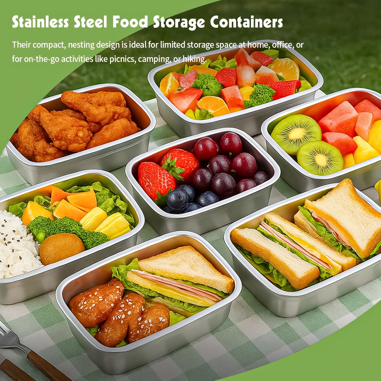 10-Piece Stainless Steel Food  - Food Storage Safe ulasan dan harga