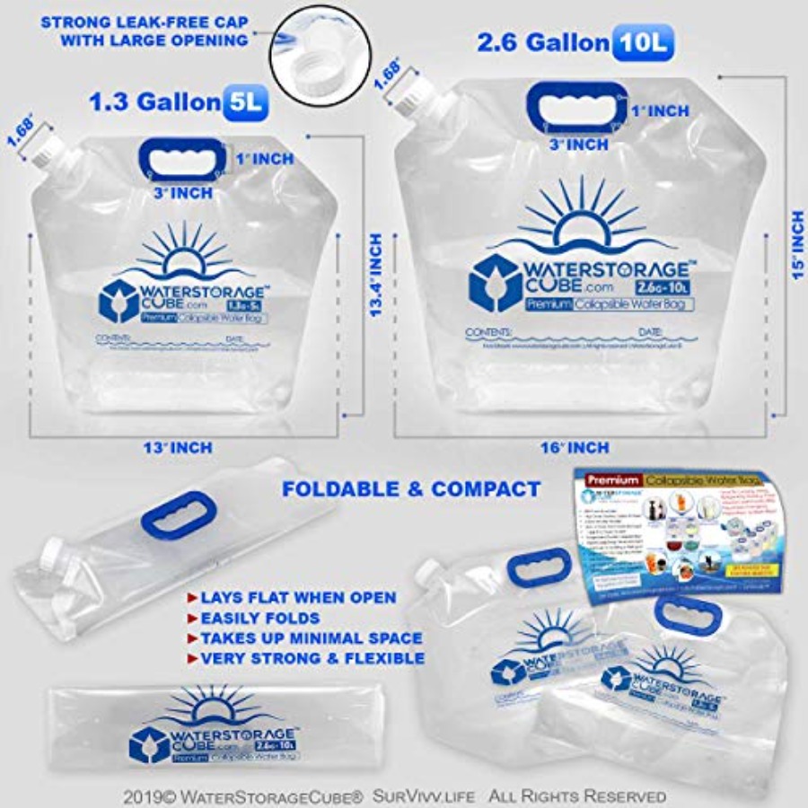 Premium Collapsible Water Cont - Food Storage Emergency ulasan dan harga