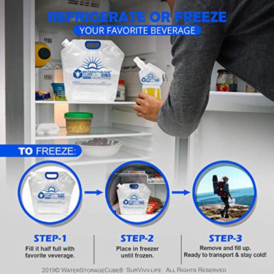 Premium Collapsible Water Cont - Food Storage Emergency ulasan dan harga