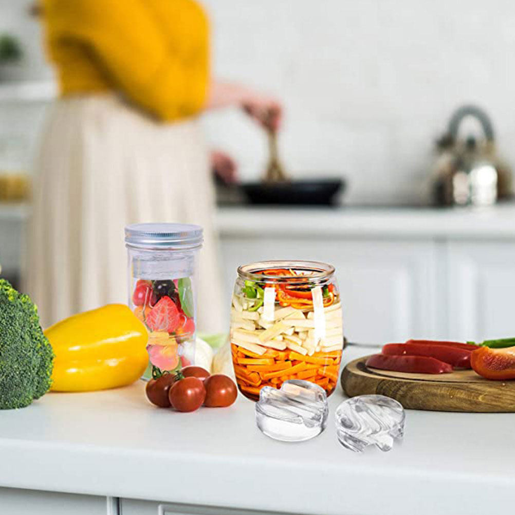 3Pcs Heavy Glass Fermenting We - Mason Jar Wide Mouth ulasan dan harga