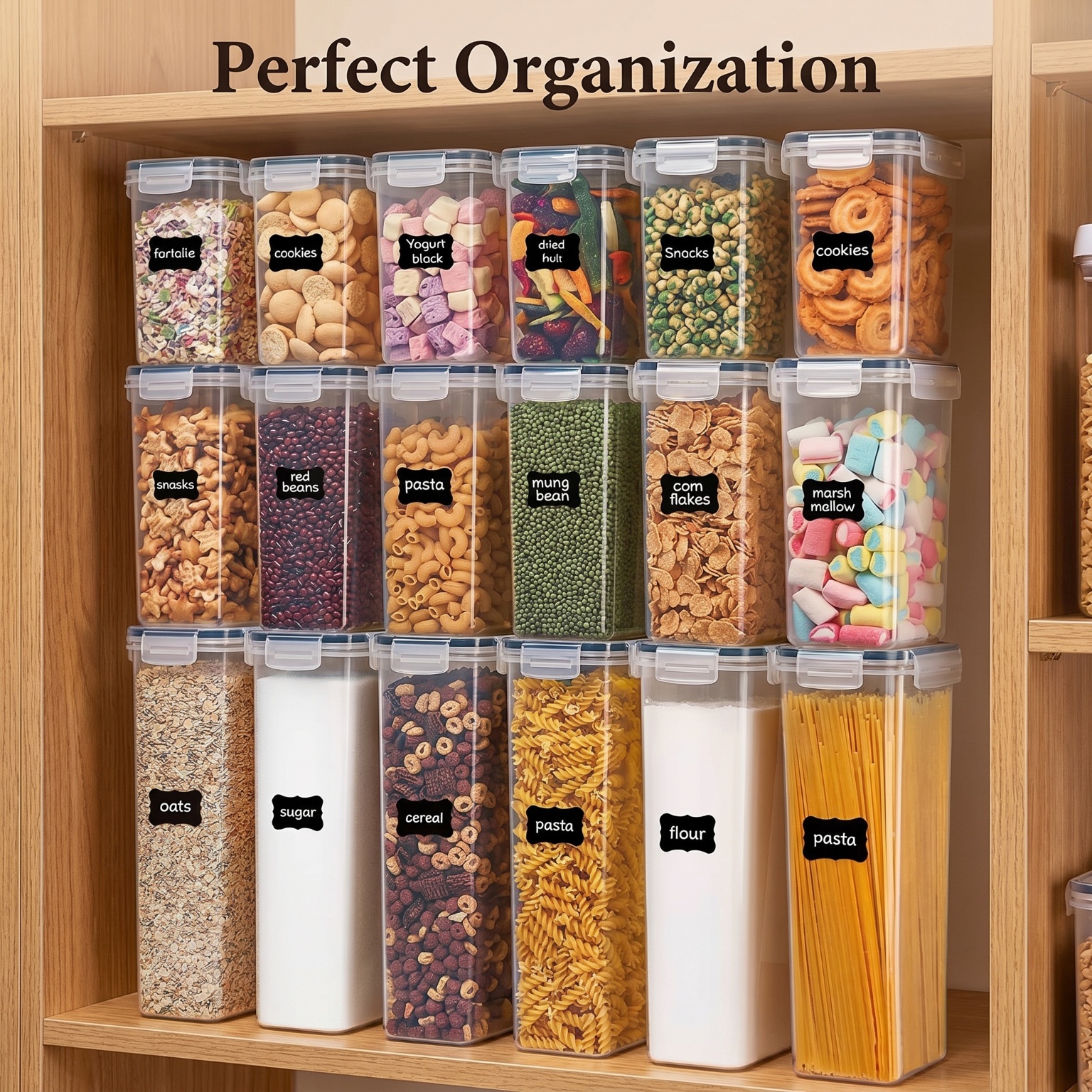 24 Pack Airtight Cereal Storag - Airtight Cereal Jar ulasan dan harga
