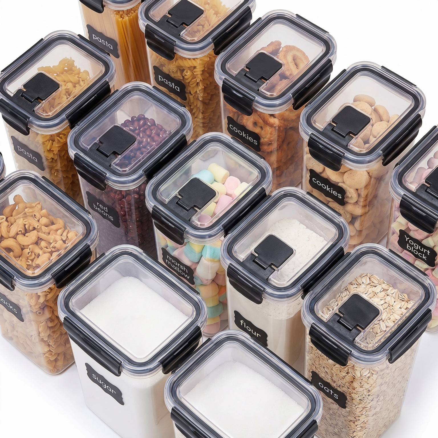 24 Pack Airtight Cereal Storag - Airtight Cereal Jar ulasan dan harga