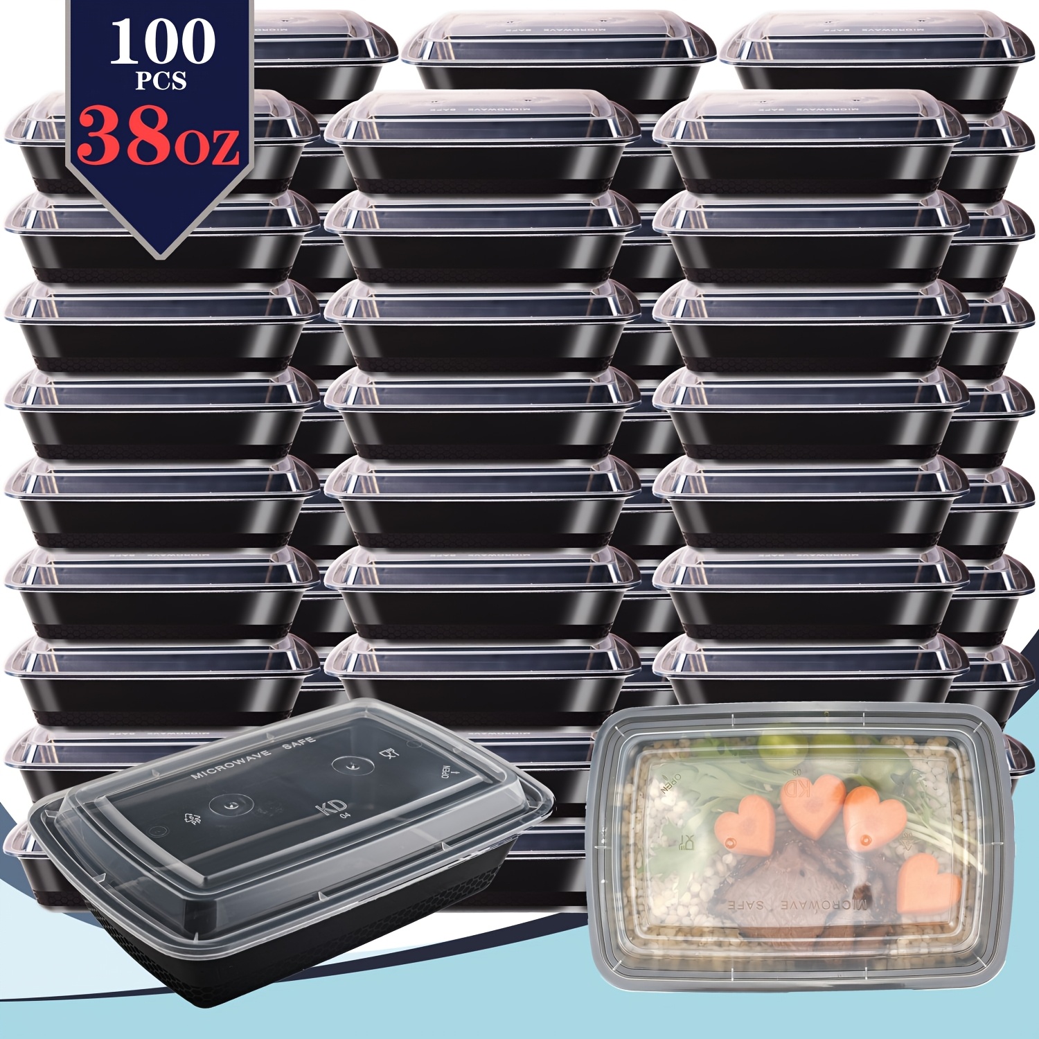 usBlack 100pcs (50 Containers  - Food Storage And ulasan dan harga