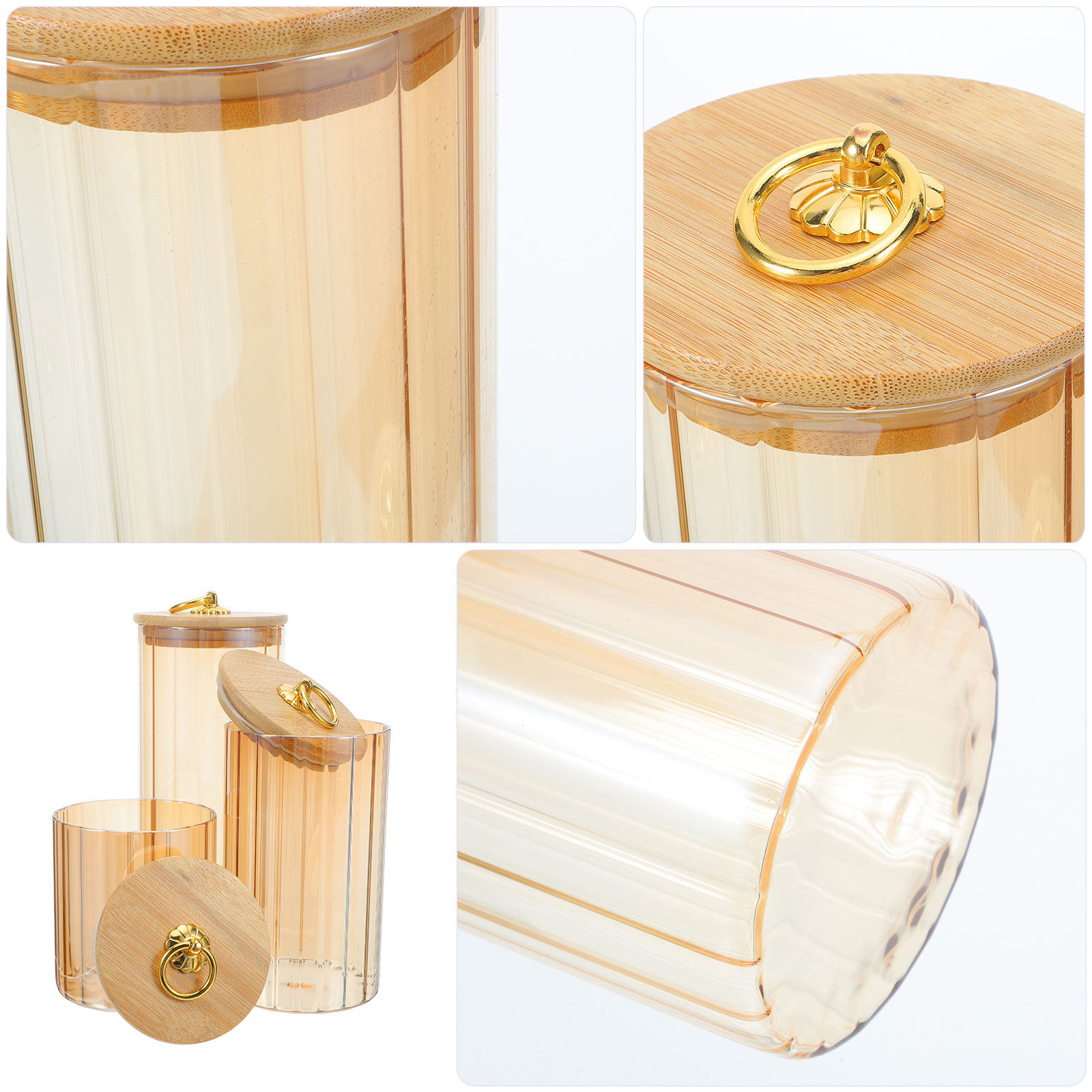 3Pcs Airtight Glass Storage Ja - Airtight Cereal Jar ulasan dan harga