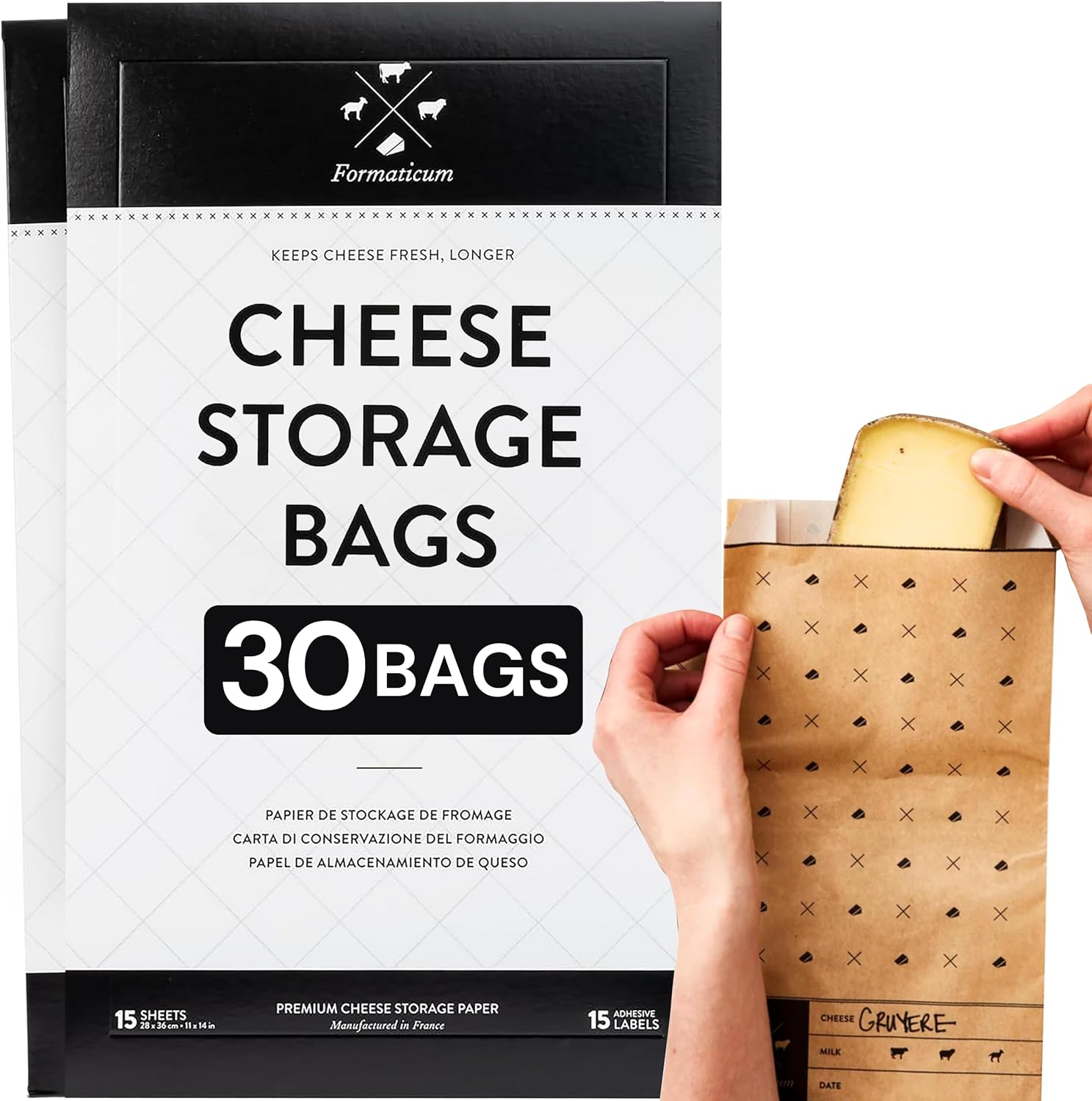 - 30-Pack Cheese Storage Bags  - Cheese Storage Wax ulasan dan harga