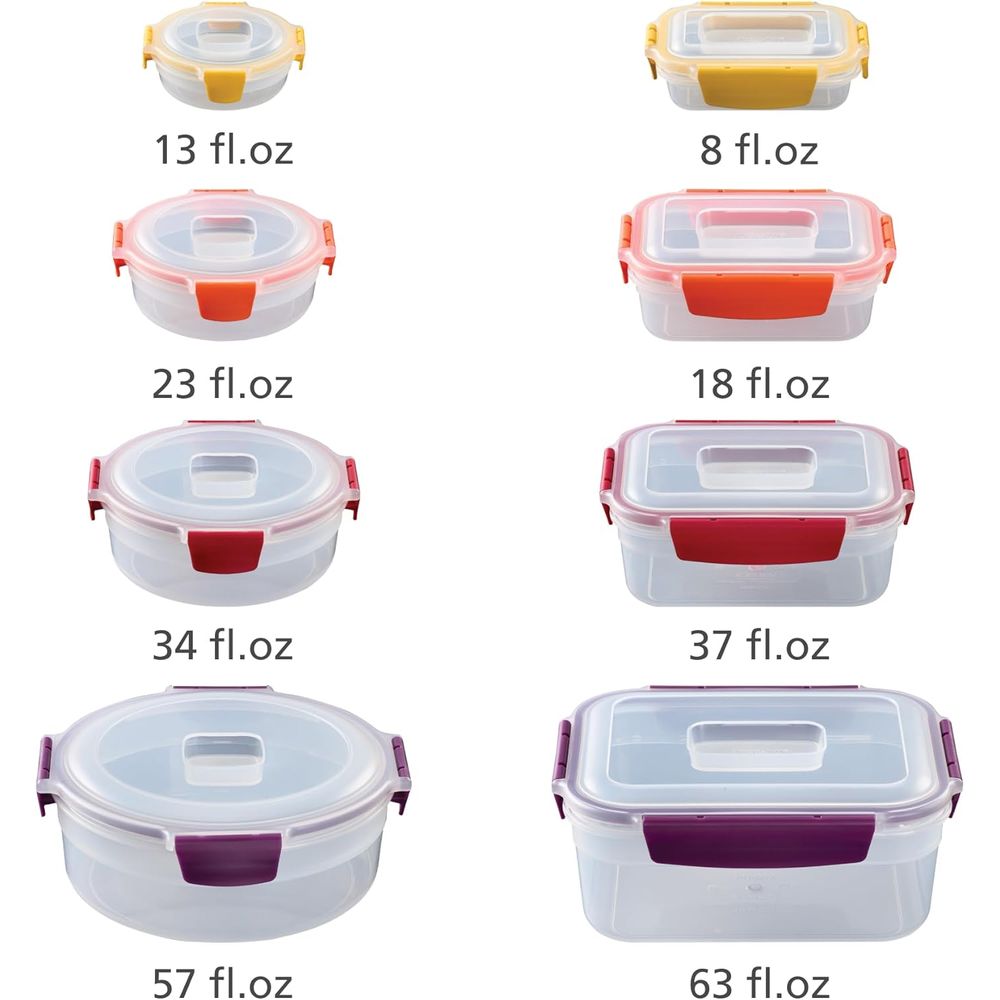 16-piece Plastic BPA Free Food - Set Food Storage ulasan dan harga