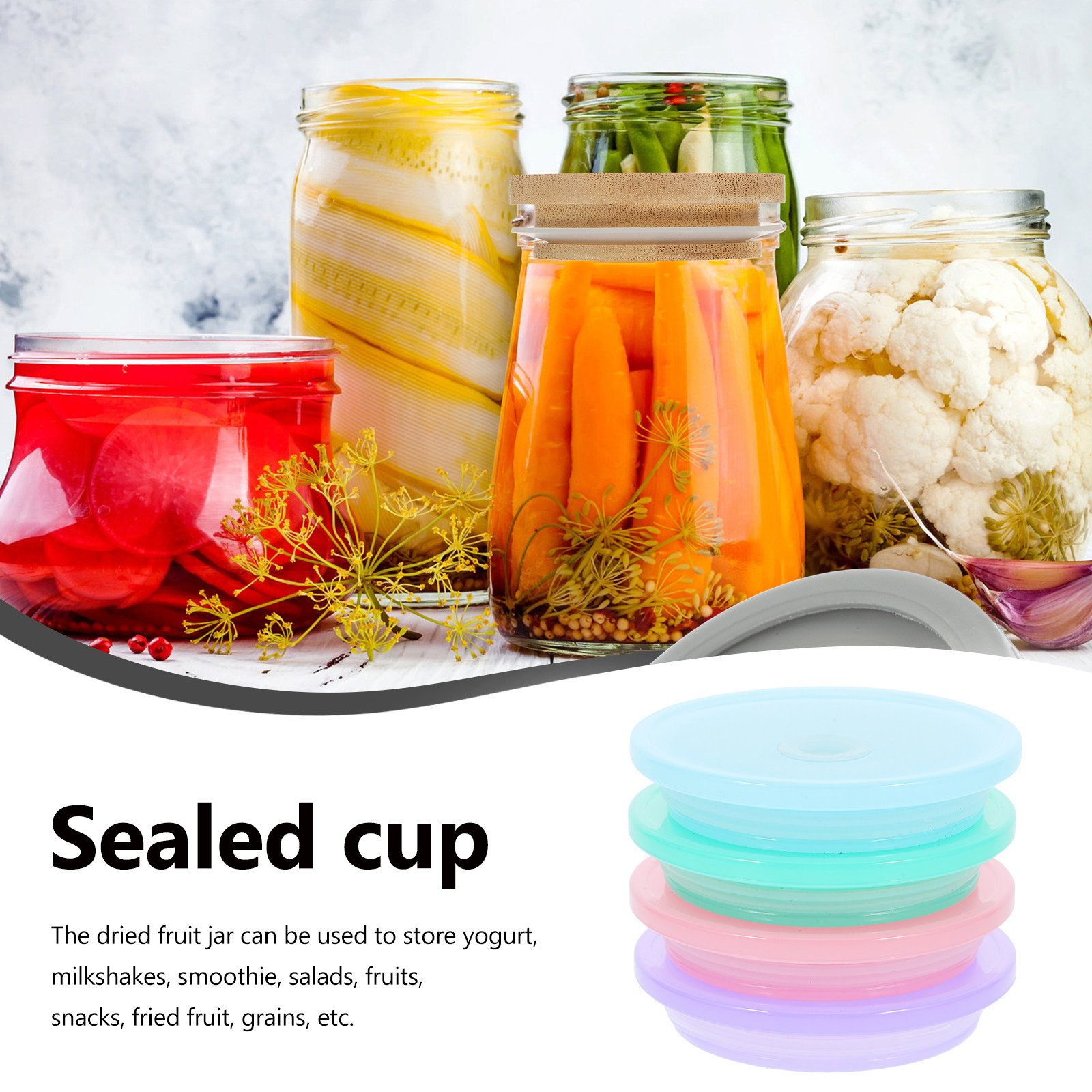 4Pcs Mason Jar Straw Lid Leakp - Mason Jar Wide Mouth ulasan dan harga