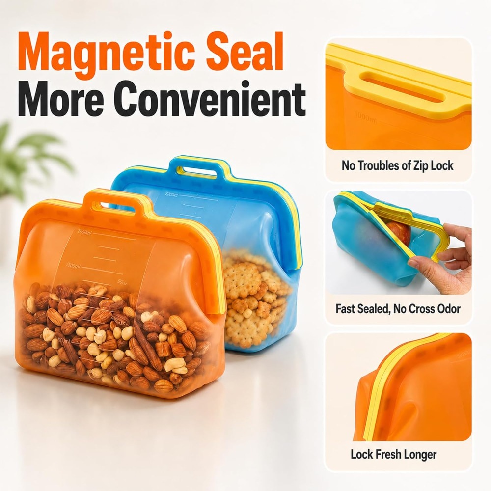 Reusable Silicone Food Storage - Food Storage Reusable Bags ulasan dan harga