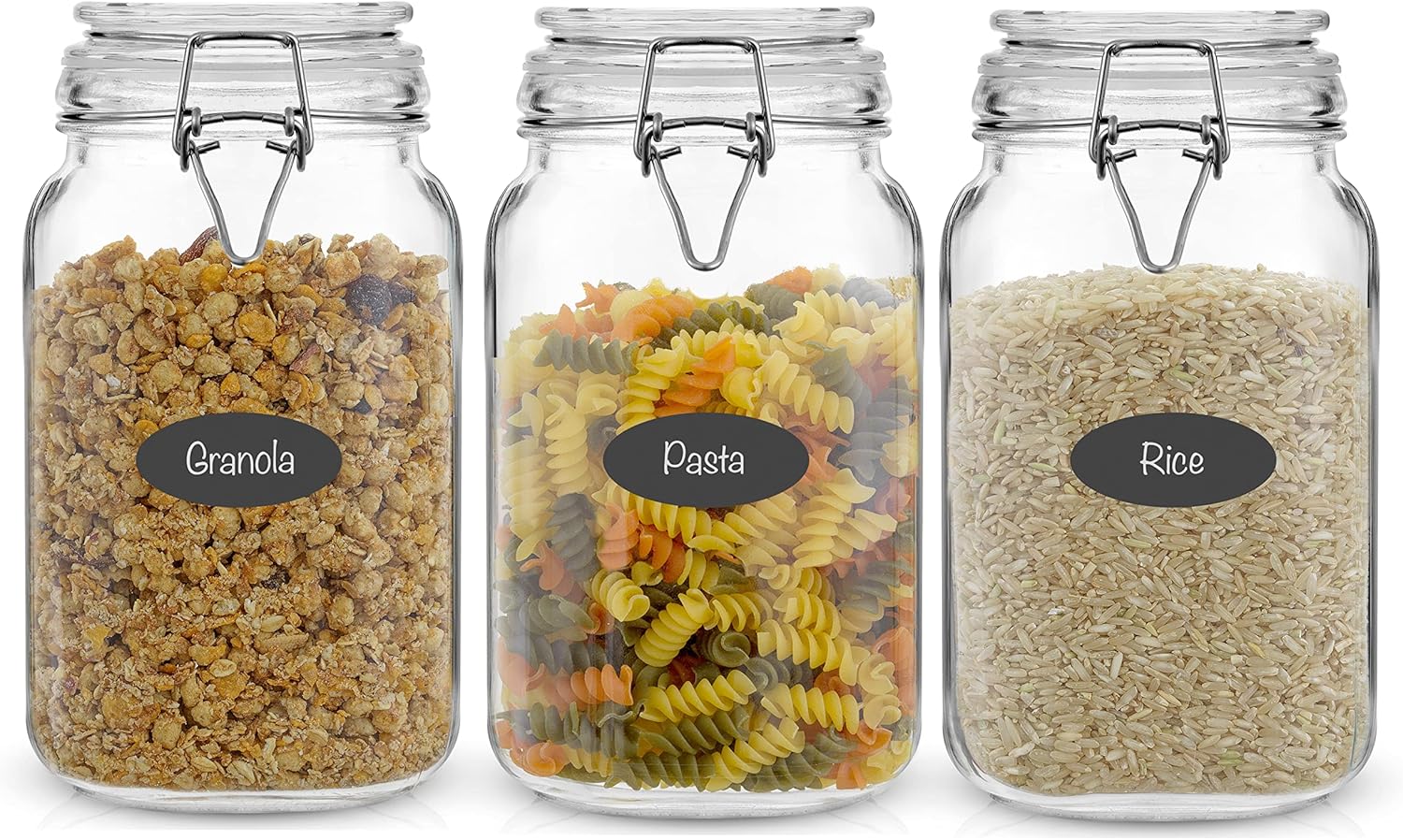Airtight Glass Jars with Lids  - Set Food Storage ulasan dan harga