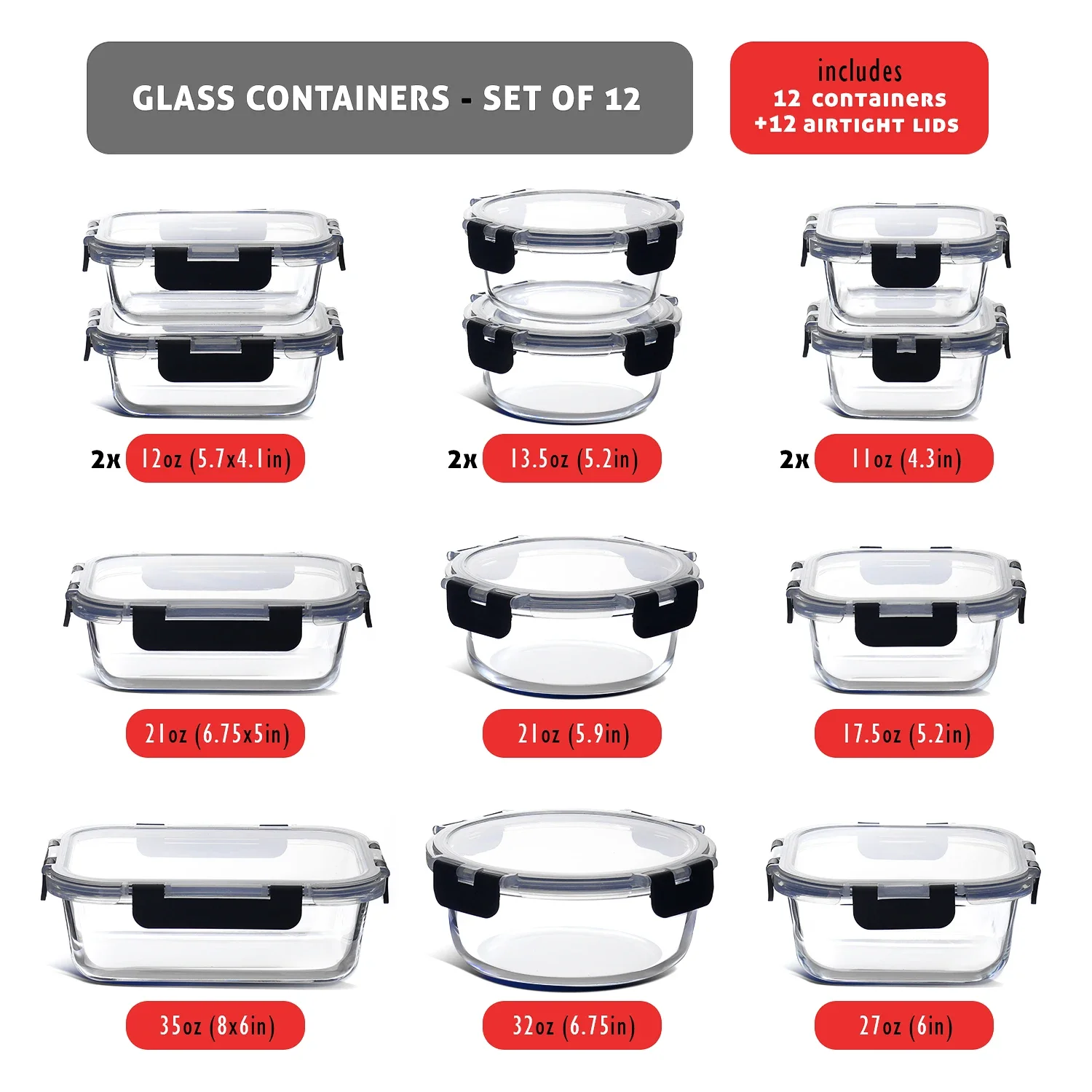 Glass Food Storage Containers  - Food Storage Prep Containers ulasan dan harga