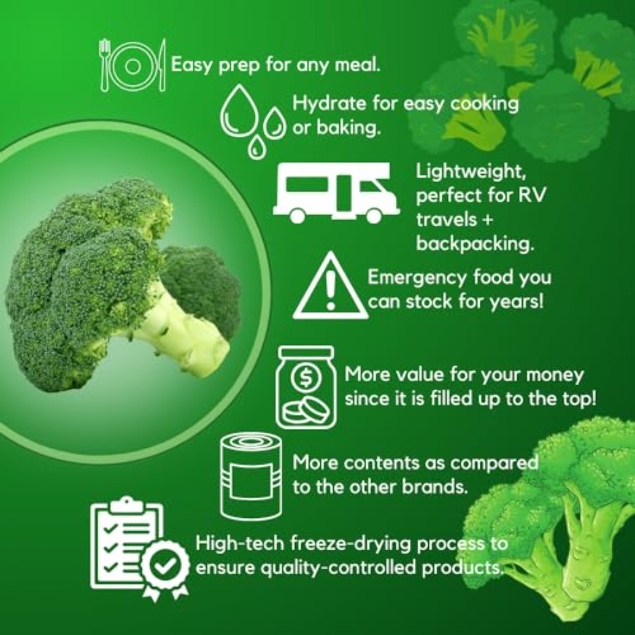 Freeze Dried Food - Broccoli F - Food Storage Emergency ulasan dan harga