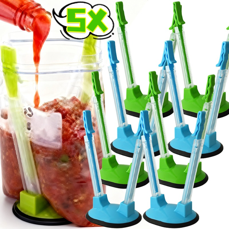 Hands Free Baggy Rack Clip Adj - Food Storage Reusable Bags ulasan dan harga