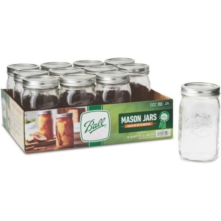 Wide Mouth Clear Glass Canning - Mason Jar Wide Mouth ulasan dan harga