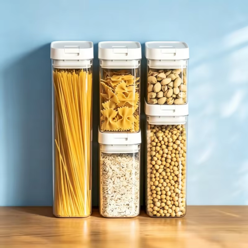 Transparent Plastic Grain Seal - Airtight Cereal Jar ulasan dan harga