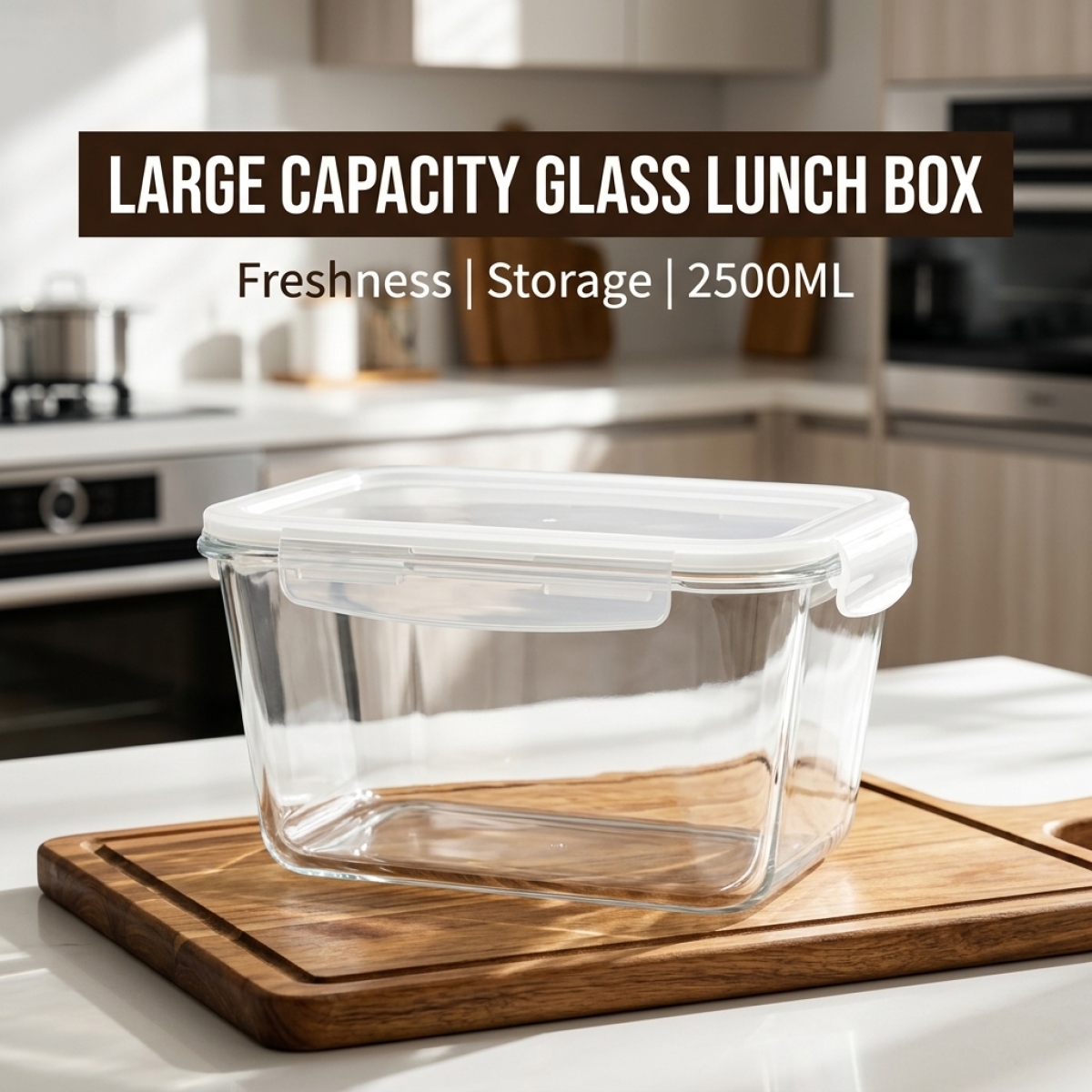 Large Capacity Borosilicate Gl - Food Storage Prep Containers ulasan dan harga