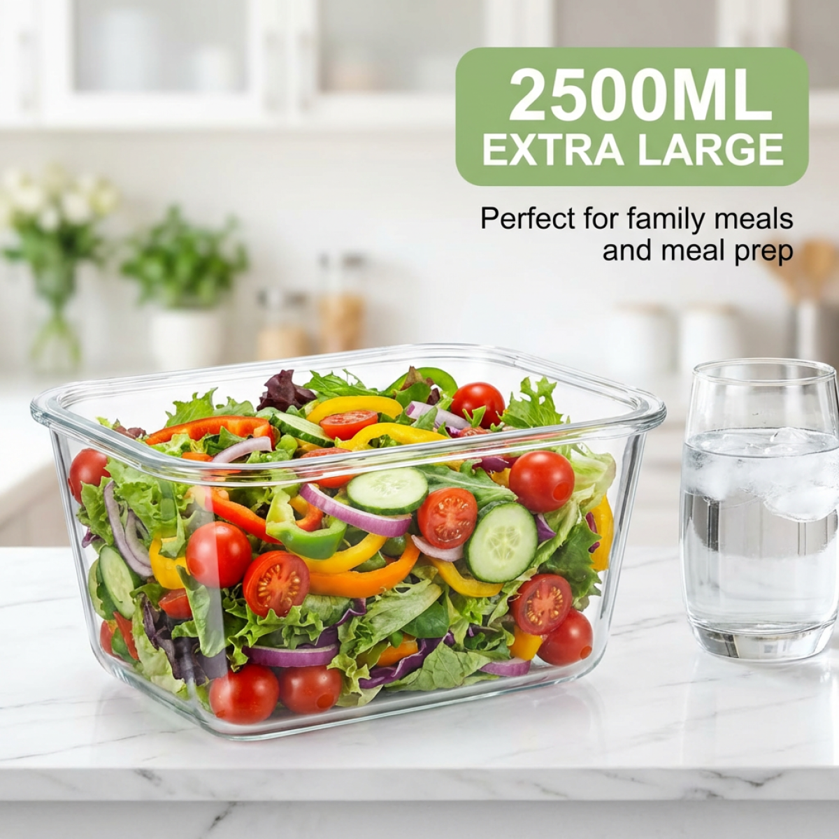 Large Capacity Borosilicate Gl - Food Storage Prep Containers ulasan dan harga